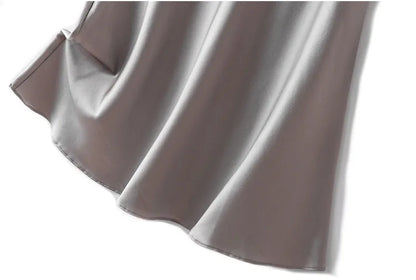 SuyaDream Silk Skirt for Woman 93%Silk 7%Spandex Solid A-line 2025 Spring Summer Chic Mid Skirts