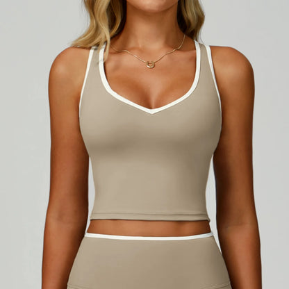 Color Block Sport Bra Yoga Vest Women high strength Tight Top Comprehensive Training Gym Workout Yoga Underwear With Chest Pad