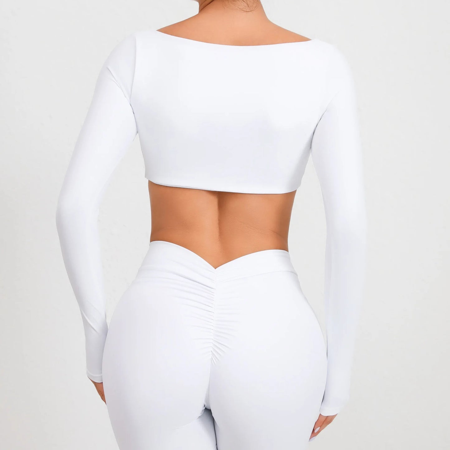 Women Yoga Shirts Crop Top Sexy Long Sleeves Shirts for Women Yoga Sports Fitness Sport Gym Clothes Running Push Up Workout Tops