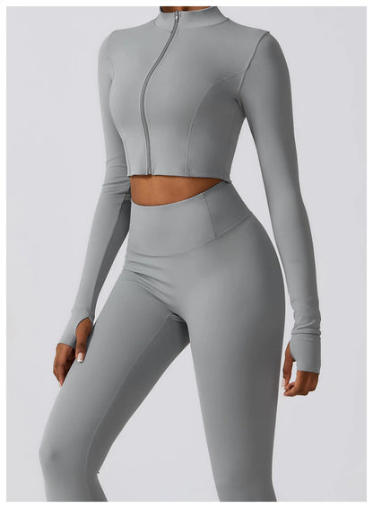 Women 2/3pcs Workout Outfits Yoga Sets Sportswear Gym Workout Clothing Tracksuit High Waist Leggings and Stretch Sports Bra