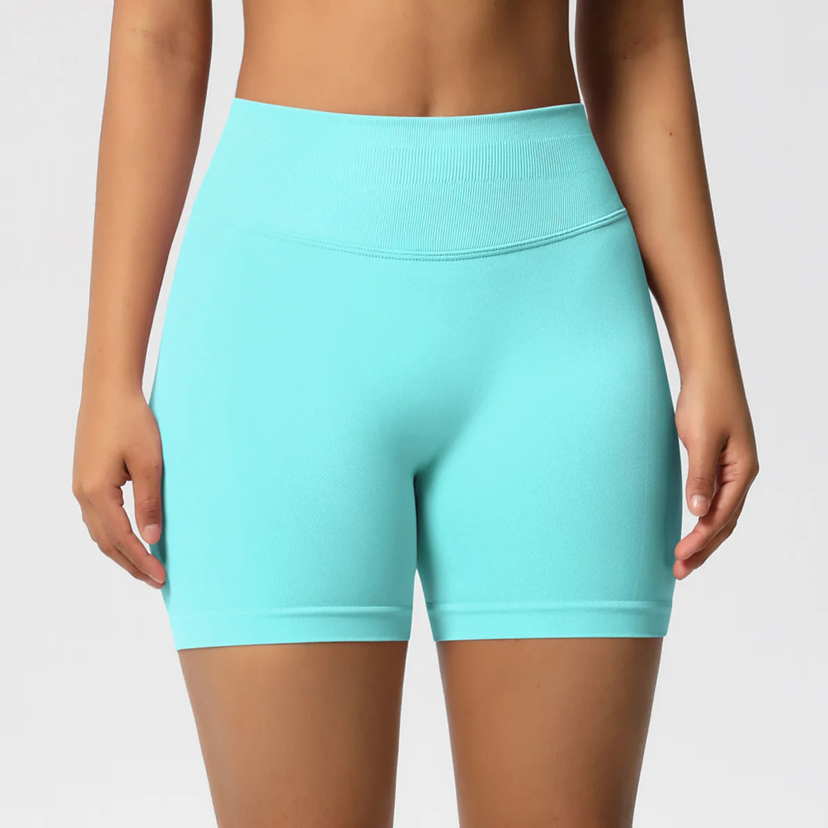 Custom LOGO women's  28-color XS-2XL seamless fitness yoga shorts high waist hip lift sports tight quick-drying shorts