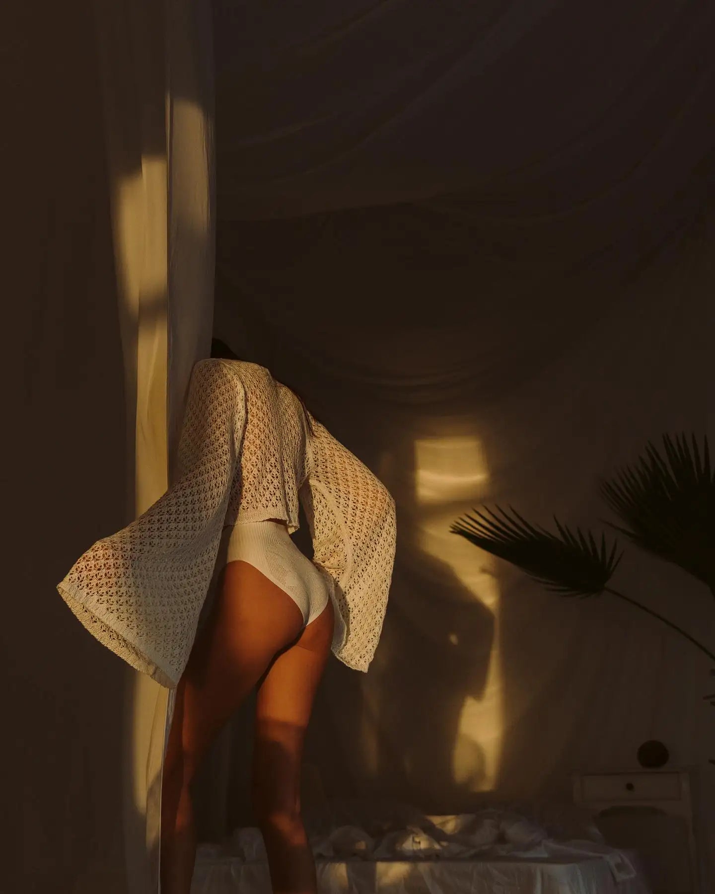 Sexy Knit Set White Cut Out Swimsuit Cover Up 2026 Women's Summer Bell Sleeve Lace-up Loose Top Beach Half Skirt Two-piece K136