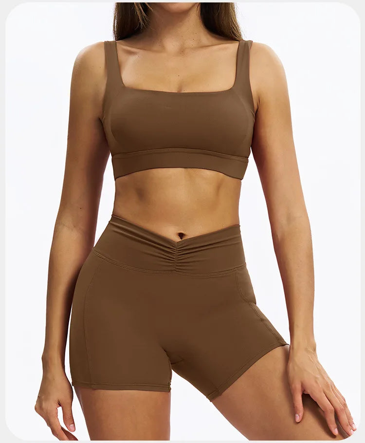 SWELTERING 2PCS Yoga Set Fitness Gym Tracksuit Sportswear Women Workout Outfits High Waist Leggings Sports Bra Athletic Wear