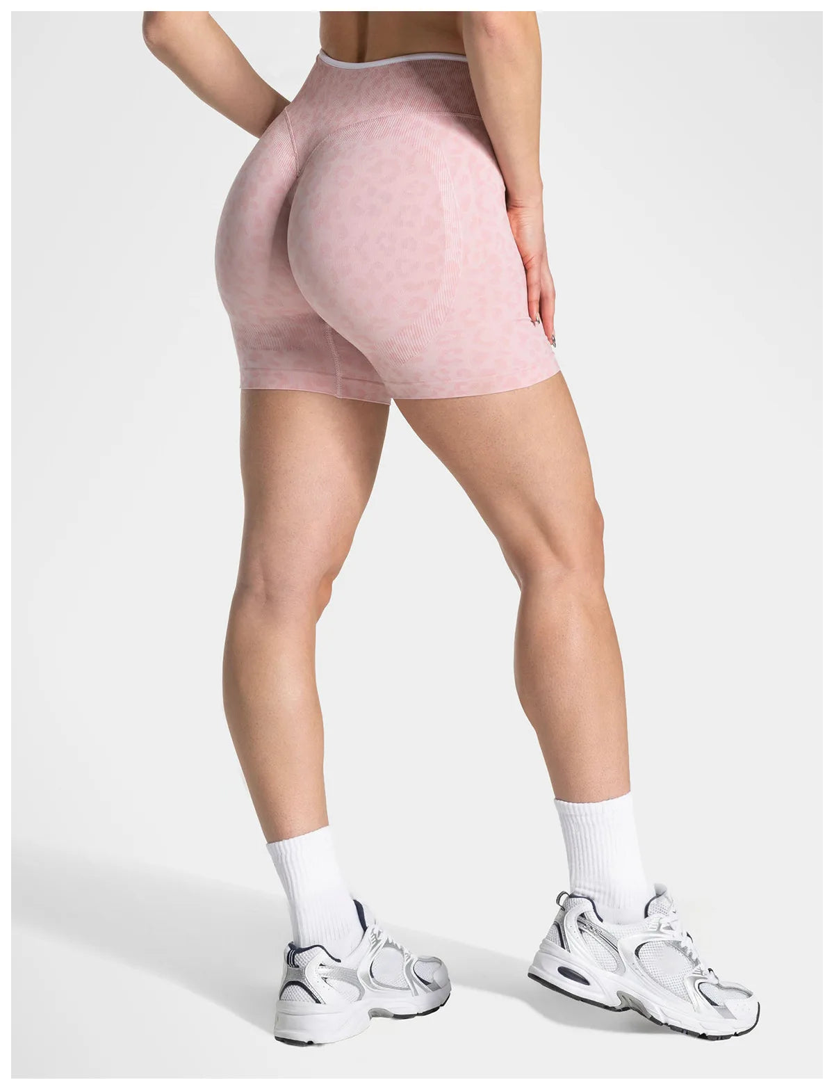 Leopard Print Yoga Shorts Women Seamless High Waist Workout Shorts Fitness Yoga Lift Butt Fitness Yoga Gym Running Short Pants