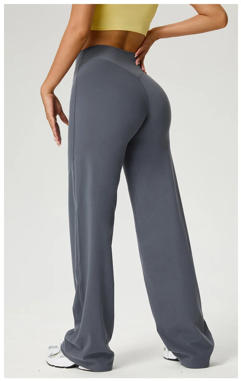 TRY TO BN Straight Leg Yoga Pants Women's High Waisted Tummy Control Buttery Soft Naked Feel Gym Fitness Running Workout Bottoms