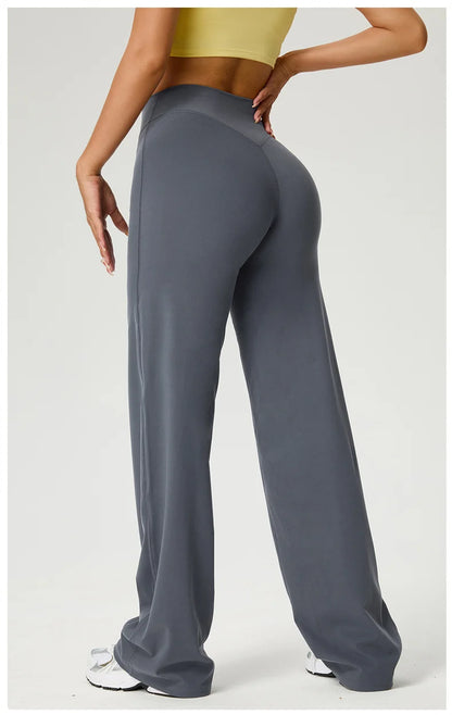 TRY TO BN Straight Leg Yoga Pants Women's High Waisted Tummy Control Buttery Soft Naked Feel Gym Fitness Running Workout Bottoms