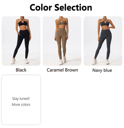Hearuisavy Ultra-Soft Fabrics 2Pcs Sports Set Women Cross Workout Clothing Gym Suit High Waist Legging Quick Dry Yoga Clothes