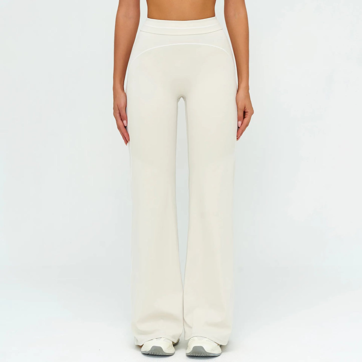 High Waist Yoga Wide Leg Pants Women Gym Fitness Bell-bottoms Pants Push Up Sports Trousers Female Casual Workout Flared Pants