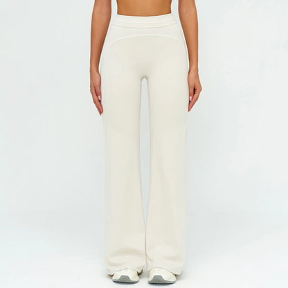 High Waist Yoga Wide Leg Pants Women Gym Fitness Bell-bottoms Pants Push Up Sports Trousers Female Casual Workout Flared Pants