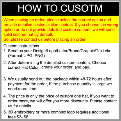 Personalized Custom Text Logo Embroidery Men's Bucket Hats Women's Washed Cotton Summer Sun Hats Wholesale Dropshipping