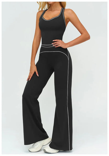 TRY TO BN Women's Tracksuit Yoga Sets Sports Vest Contrasting Color High Waisted Leggings Fitness Two Pieces Running Gym Clothes