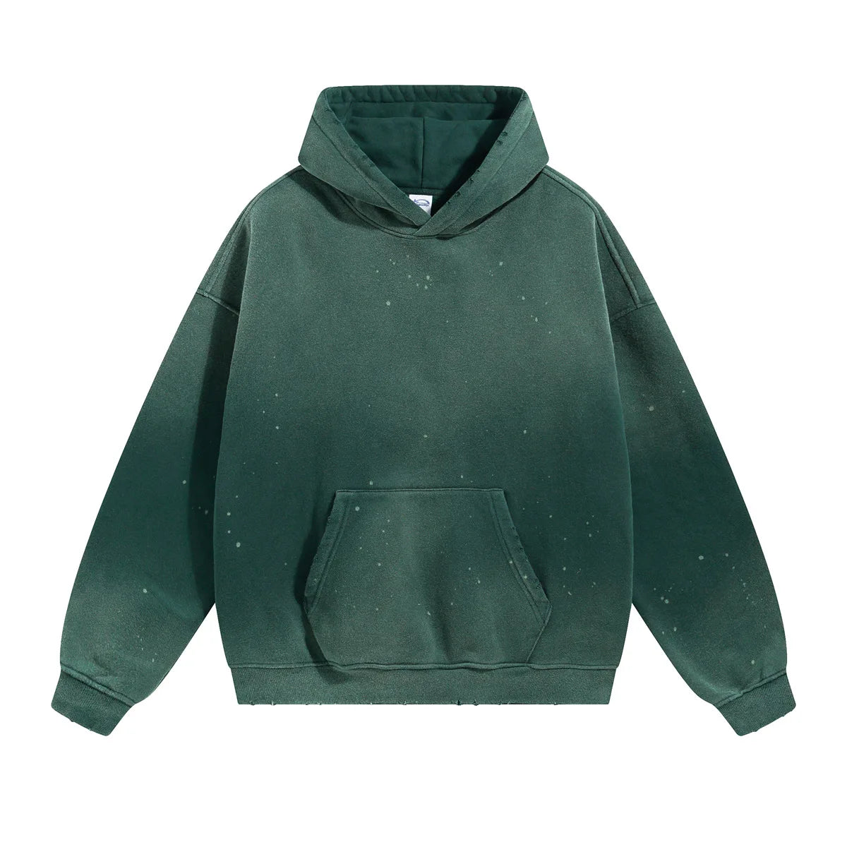 Custom LOGO autumn winter men's women's new white spray dyeing washing water 360G velvet cotton polyester sweatshirt sweatpants