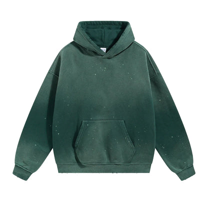 Custom LOGO autumn winter men's women's new white spray dyeing washing water 360G velvet cotton polyester sweatshirt sweatpants