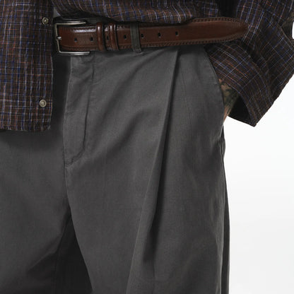 Custom LOGO men's clothing 98% cotton pleated tooling wide-leg pants autumn new loose casual men's trousers