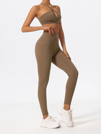 Hearuisavy Ultra-Soft Fabrics 2Pcs Sports Set Women Cross Workout Clothing Gym Suit High Waist Legging Quick Dry Yoga Clothes