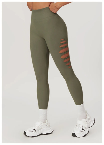 Hollowed Out Seamless Tight Yoga Pants High Waist Yoga Leggings Women Push Up Gym Workout Tights Running Fitness Sports Pants