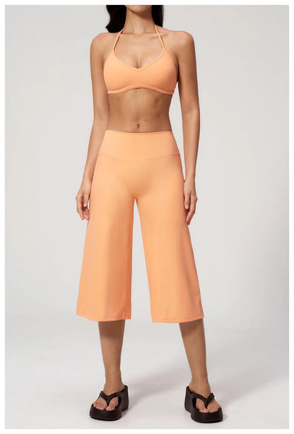 TRY TO BN Wide Leg Yoga Medium Pants Women Naked Feel High Waist Tummy Control Buttery Soft Gym Fitness Running Workout Bottoms