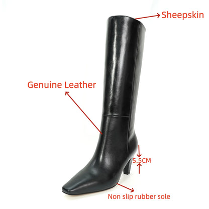 2026 Autumn And Winter Fashion Women's High Top Boots With Pointed Side Zipper Elegant Knight Boots, Sexy Motorcycle Boots 35-42