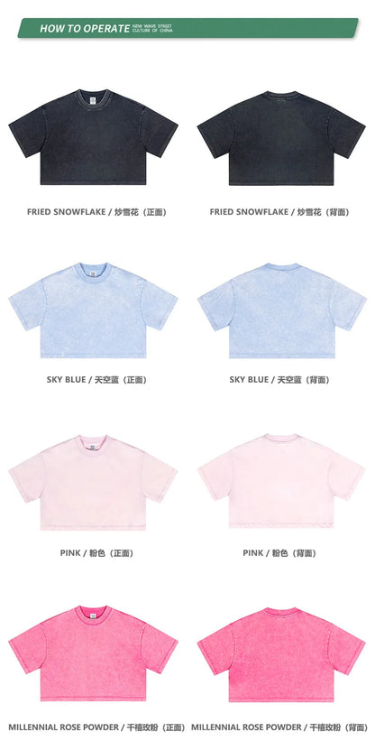 Custom LOGO women's 230G spring summer  open-button top Spice Girl loose short sports cotton polyester short-sleeved t-shirt