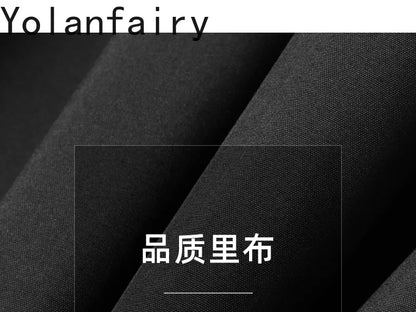 YOLANFAIRY 2025 Light Luxury 95% Wool 5% Cashmere Coats for Men Fashion Woolen Jacket Man Clothing Detachable Lapel Wool Coat