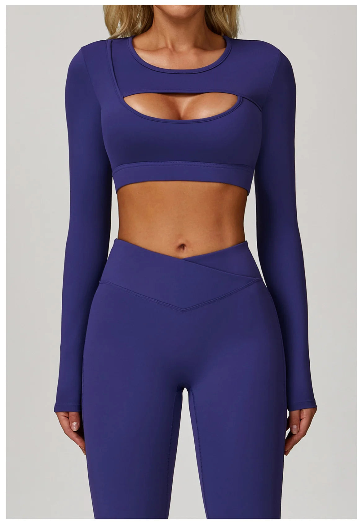 Women Yoga Shirts Crop Top Long Sleeves Sexy Hollow Out Shirts for Women Yoga Sports Fitness Gym Clothes Push Up Workout Tops