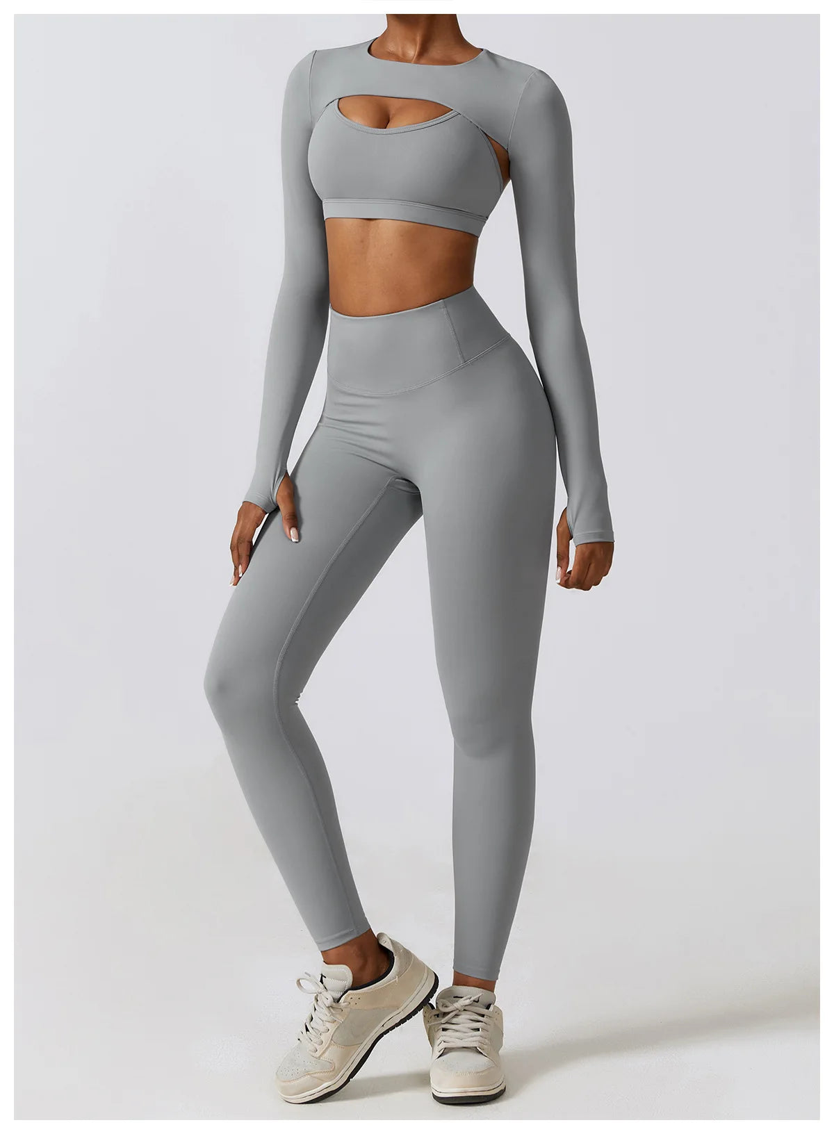 Customized LOGO women's autumn and winter tight yoga clothes quick-drying sports and thin fitness clothes three-piece set