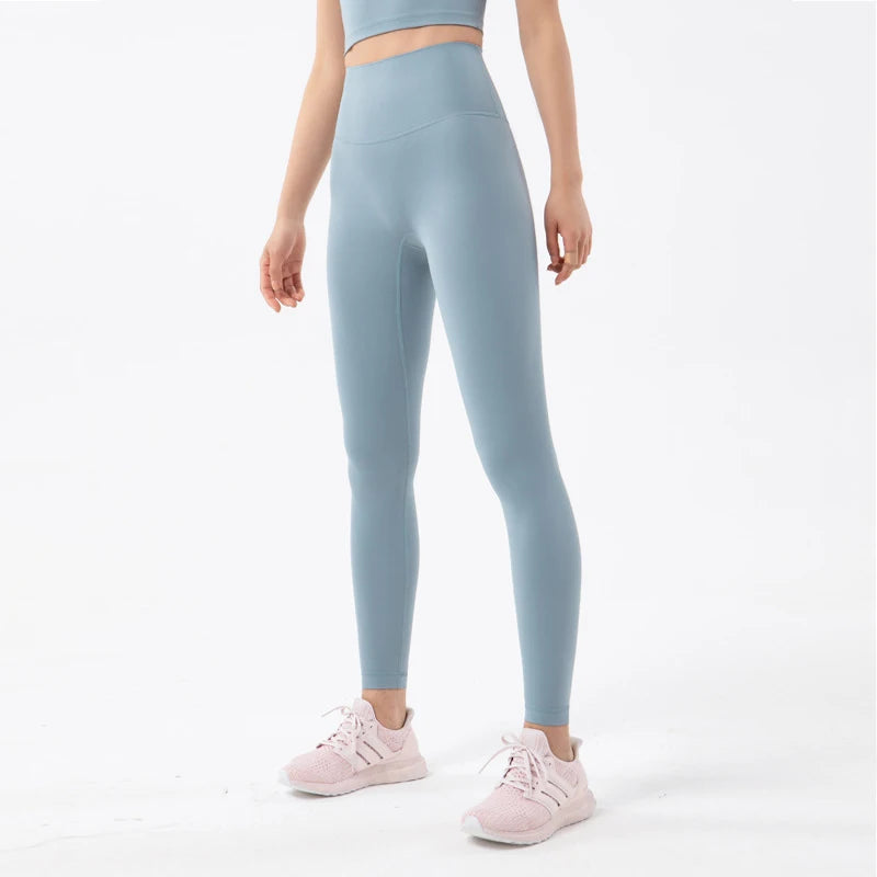 TRY TO BN New 46 Color Yoga Pants Sports Leggings Women Fitness Nylon High Waist Leggings Workout Trousers Training Gym Clothing