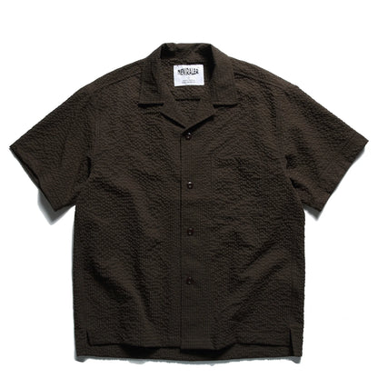 Summer Japanese Retro Amekaji Cuban Collar Short Sleeved Shirt for Men and Women Loose Foam Gauze Workwear Shirt Trend TEE