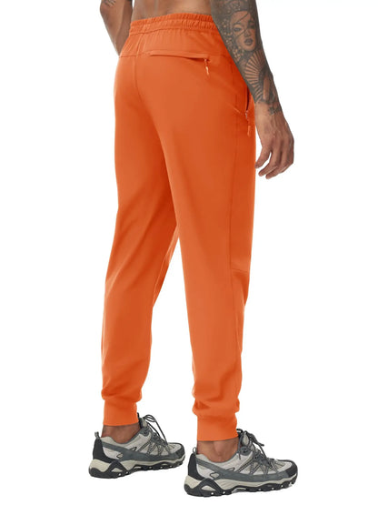 TACVASEN Summer Quick Dry Hiking Pants Mens Casual Zipper Pockets Sports Training Pants Outdoor Jogger Running Gym Work Trousers