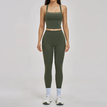 Women Gym Tracksuit Yoga Suit Sports Outfits High Waist Leggings Workout Clothes Female Fitness Running Suit Push Up Sportswear