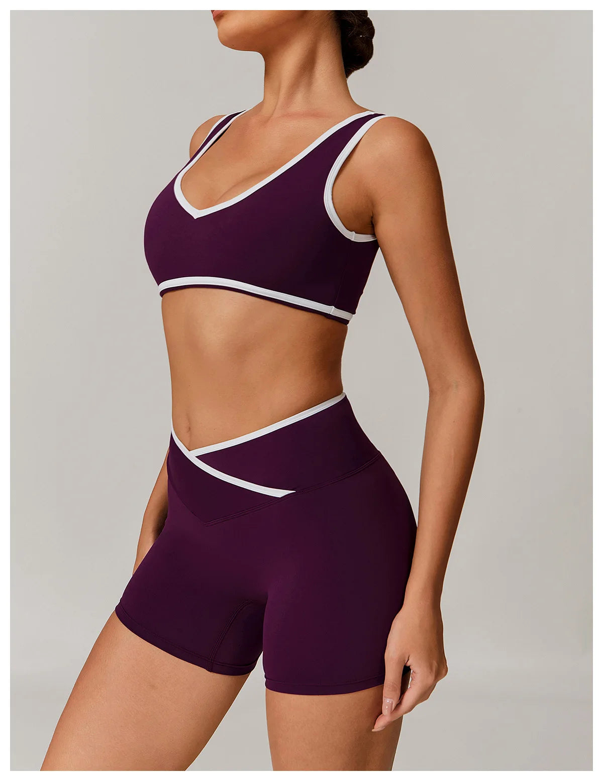 V-Neck Sports Bra Women Top Push Up Sport Underwear Yoga Vest Gym Crop Top Brassiere Fitness Top Workout Breathable Beauty Back