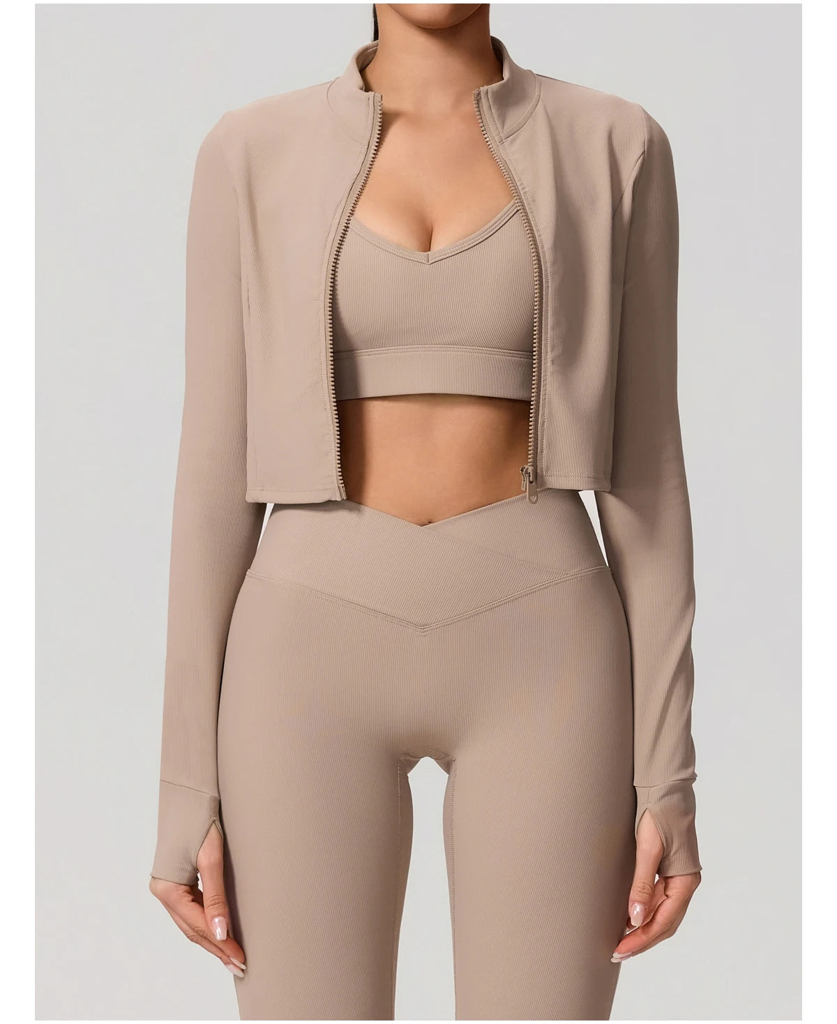 Summer Women Gym Zipper Long Sleeve Jacket Outdoors Workout Yoga Top Female Slim tight Clothes Women Quick-Dry Sportswear