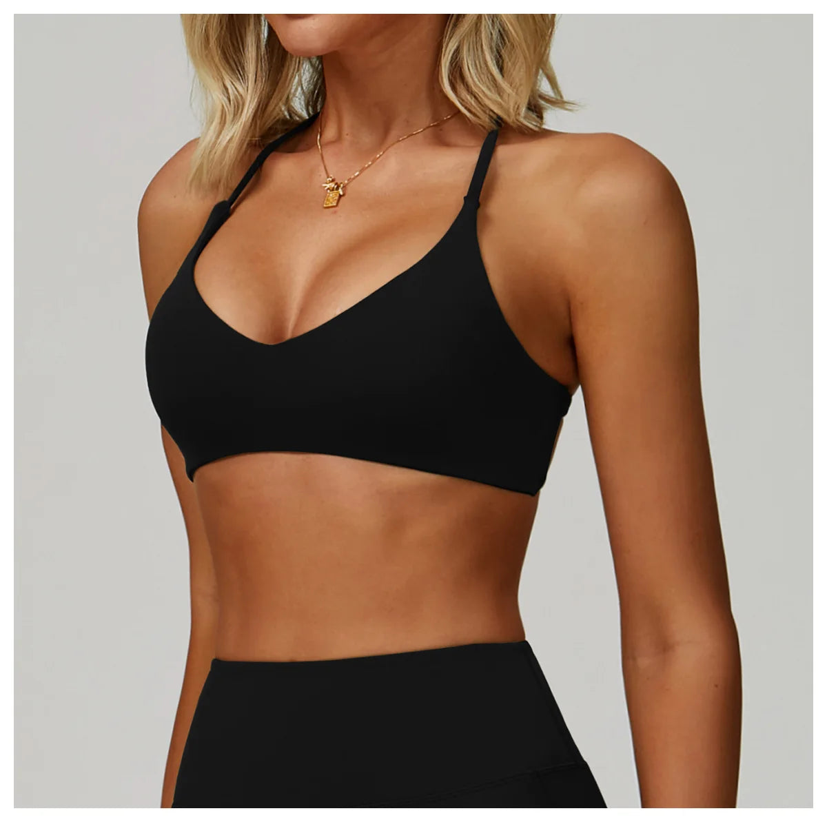 Women Cross Back Sports Underwear Breathable Yoga Bra Shockproof Fitness Top Gym Workout Underwear Female Sports Yoga Crop Top