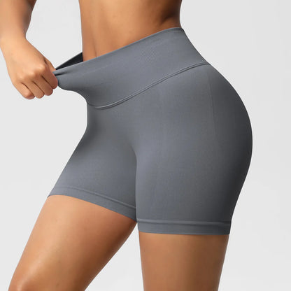 Custom LOGO women's  28-color XS-2XL seamless fitness yoga shorts high waist hip lift sports tight quick-drying shorts