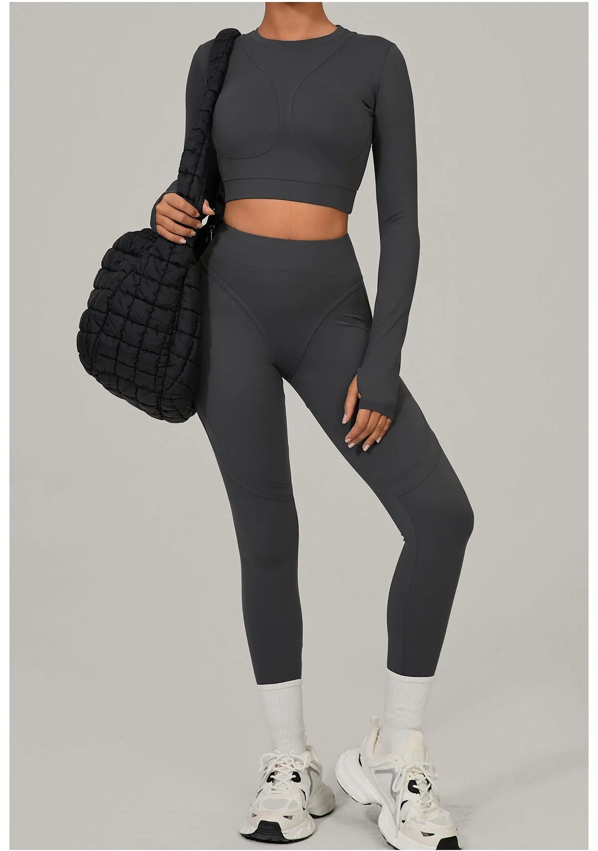 SWELTERING Yoga Suit Women Tracksuit 2PCS Sports Set Fitness Set Quick-Drying Gym Set Running Workout Long Sleeve Yoga Clothing