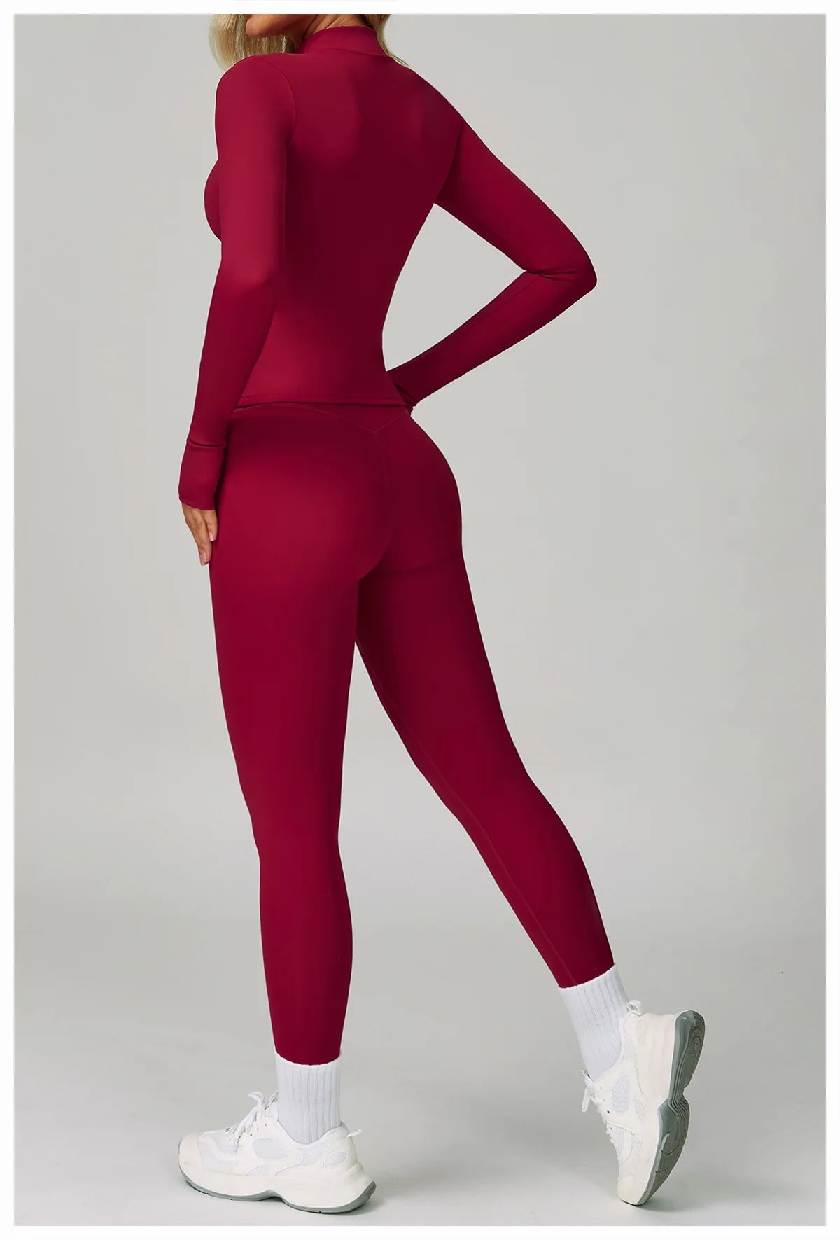 Yoga Shirts For Women Zipper Long Sleeve Fitness Jacket Running Gym Clothes Workout Dry Fit Breathable High Elastic Sports Top