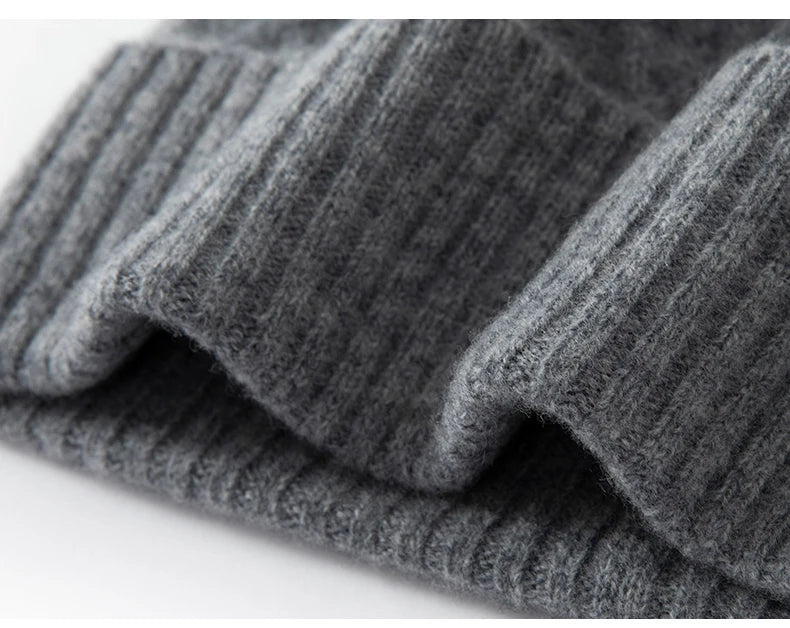 DjzDsm 100%Pure Wool Women's Hat For Winter Warm Soft Luxury Cashmere Twists Slouchy Street y2k Women's Hat