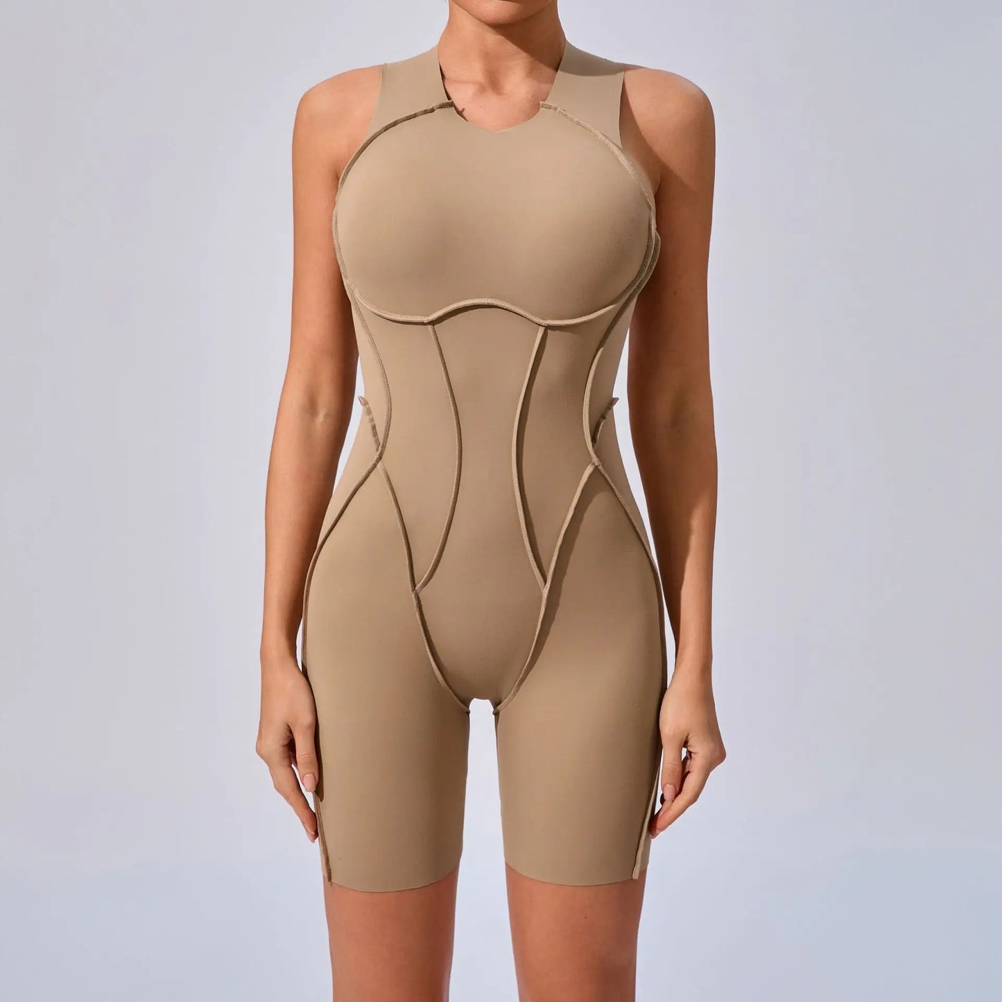 Seamless Yoga Jumpsuits Sports Fitness Splicing Hip-lifting One-Piece Hollow-out Beauty Back Gym Workout Bodysuits for Women