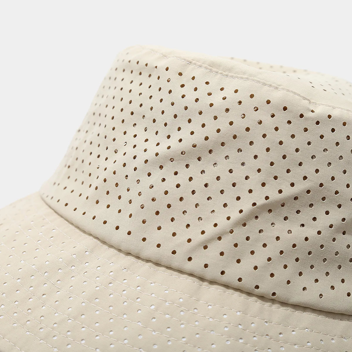Summer Sun Hat Men Women Quick-Drying Mesh Panama Outdoor Flat Top Bucket Hat Mesh Breathable Fisherman Capwith Windproof Rope