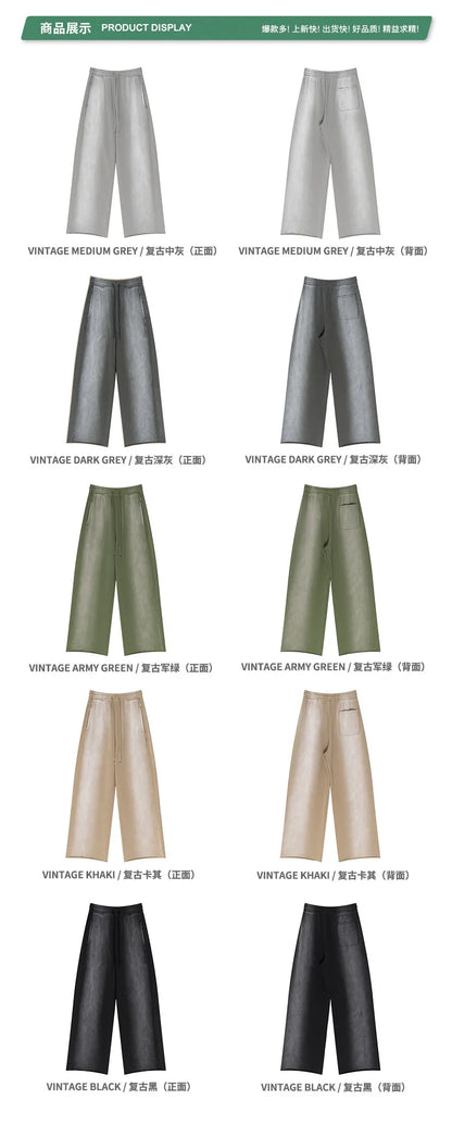 Custom LOGO men's 2025 autumn 370G heavy 100% cotton gradual change hole hooded sweater straight trousers set