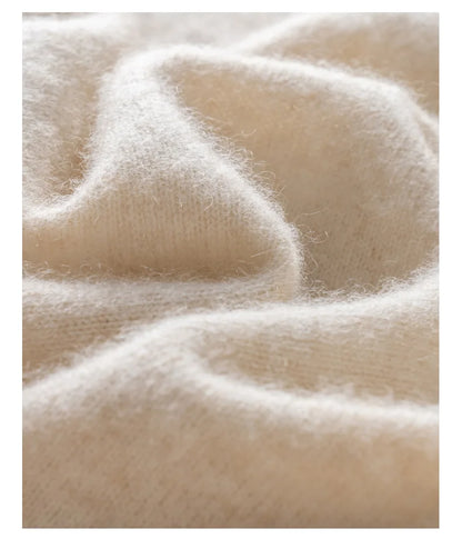 DjzDsm Autumn and Winter100% Merino Wool Men's Knitted Top Zipper Hoodie Zipper Cardigan Knitted Coat Sweater Hoodie