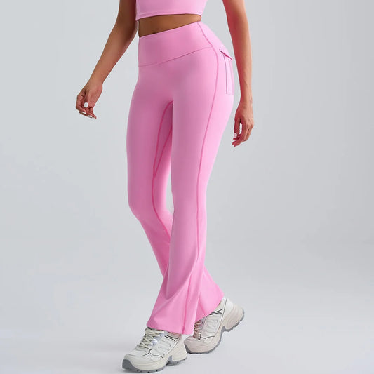 Flares Leggings Women Bell-bottoms Sports Yoga Leggings High Waist Tights Scrunch Butt Yoga Flares Pants Push Up Gym Leggings