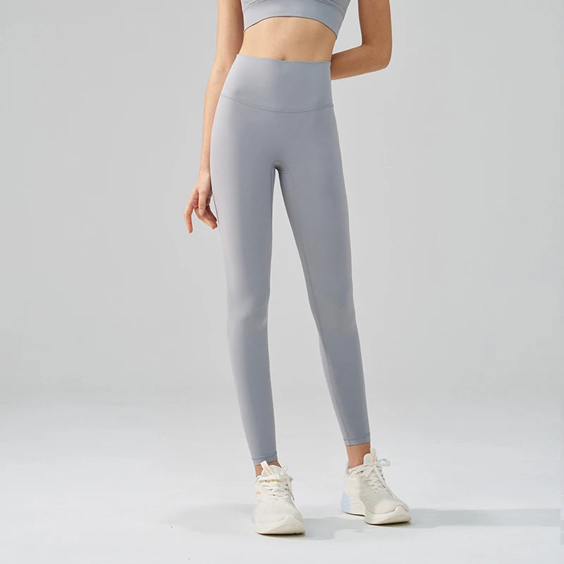 TRY TO BN New 46 Color Yoga Pants Sports Leggings Women Fitness Nylon High Waist Leggings Workout Trousers Training Gym Clothing