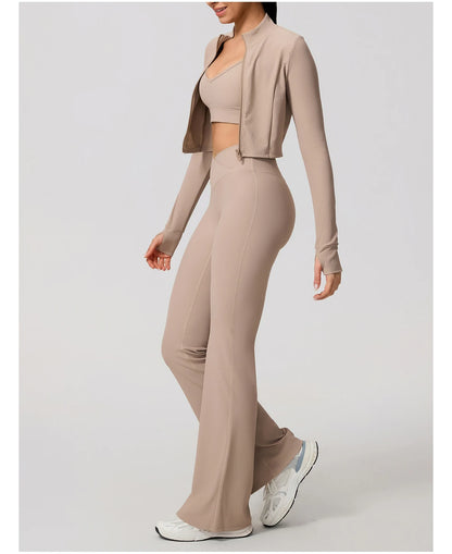 Summer Women Gym Zipper Long Sleeve Jacket Outdoors Workout Yoga Top Female Slim tight Clothes Women Quick-Dry Sportswear