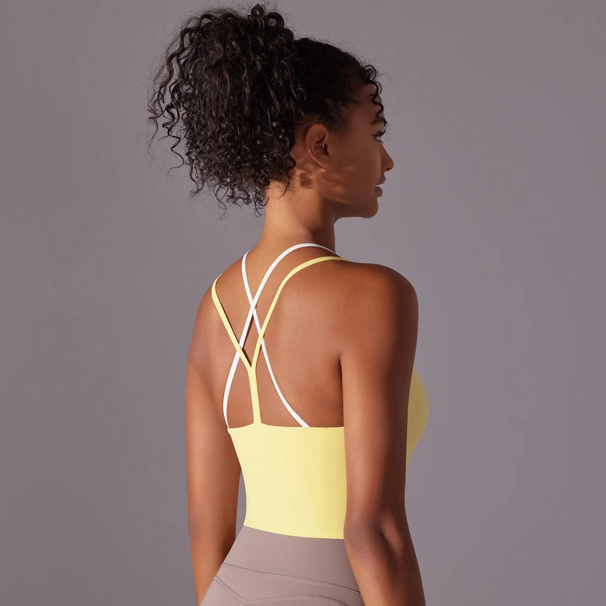 Women Solid Color Fitness Yoga Bra Gym Yoga Top Backless Workout Top Female Push Up Running Sport Bra Sports Underwear Yoga Vest