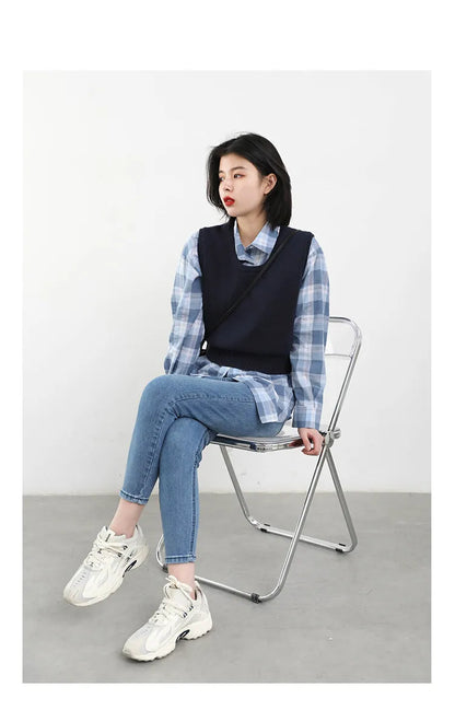 CHIC VEN Women Jeans Solid Slim Retro High Waisted Small Leg Denim Pant Skinny Pant Spring Autumn 2026