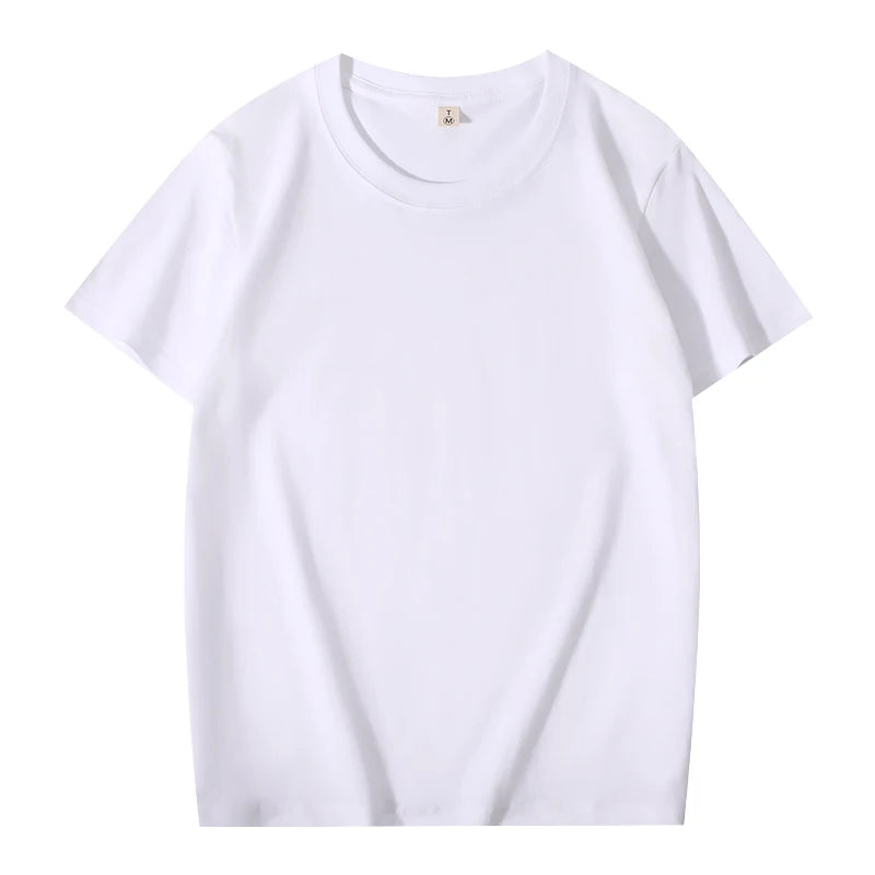 T-shirt Custom Men's And Women's Casual Tops With Printing Logo 100% Cotton Round Neck Short Sleeve T-shirt Embroidery Design
