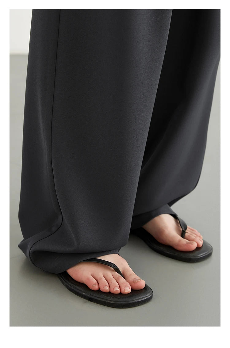 CHIC VEN Women Pants New Casual High Waisted Female Pleated Trousers Drooping Wide Leg Long Pant Office Lady Spring Summer 2025