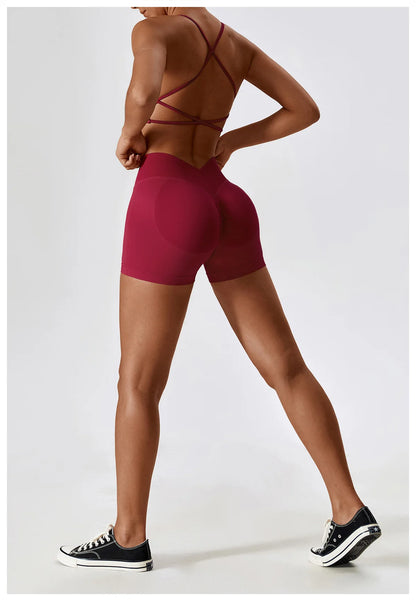 Seamless Yoga Set Gym Suits With Shorts Crop Top Sexy Bra Women's Pants 2 Pieces Set Running Workout Outfit Fitness Clothing