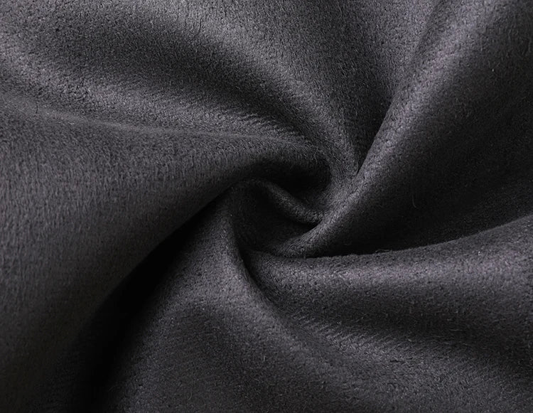 BIVIGAOS Fall Winter Fleece Loose Wide Leg Warm Leather Pants Women Button Pocket High Waist Thick PU Casual Straight Pants